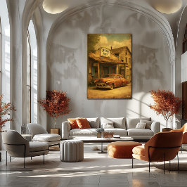 Poster Route 66 Memories — Chicago Roadside Americana