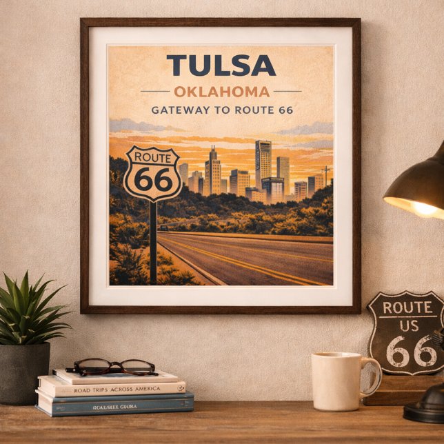 Poster Route 66 Tulsa Oklahoma Gateway Heritage (Criador carregado)