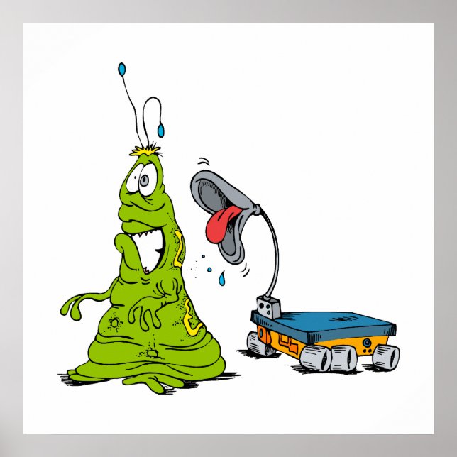 Pôster Rover arrasando marciano (Frente)