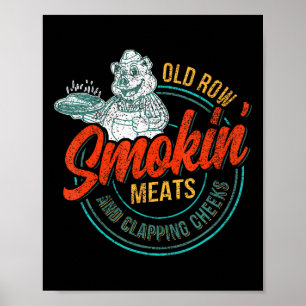 Poster Row Velha Fumando Meias E Pedras Frio Engraçadas B
