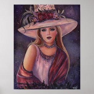 Poster Rowena Halloween bruxa art por Renee Lavoie