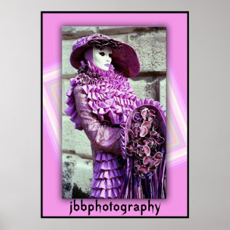 Poster roxo carnavalesco