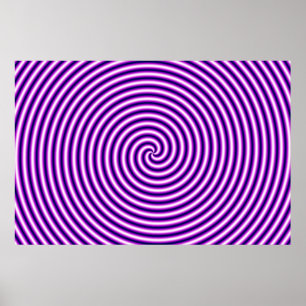 Pôster Roxo de Hypno da ilusão óptica