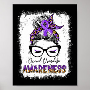 Poster Roxo Desarrumado Opióides Sobredosagem Consciencia