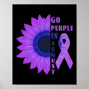 Poster Roxo Em Agosto Sobredosagem Sensibilização Mês De