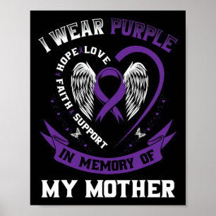 Poster Roxo Em Memória Da Minha Mãe Epilepsia Conscientiz