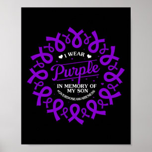 Poster Roxo Em Memória De Meu Filho Sobrevivente de Overd