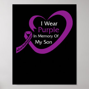 Poster Roxo Em Memória Do Meu Filho Conscientização Sobre