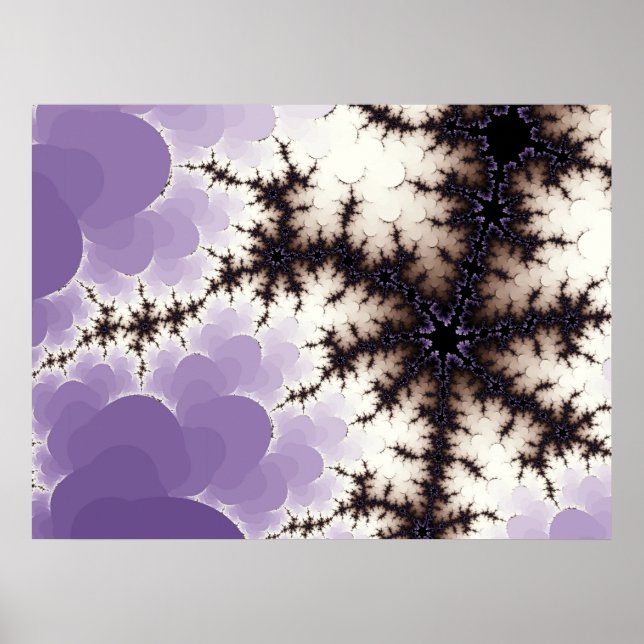 Pôster Roxo Fractal (Frente)