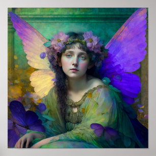 Poster Roxo Green Fairy Fantasy Art