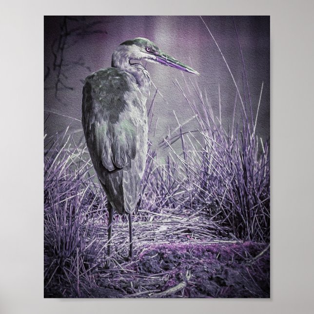 Poster Roxo Heron (Frente)