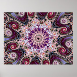 Poster Roxo Mandelbrot Fractal