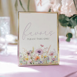 Poster Roxo No Sinal De Favor Do Chá De Flor Selvagem