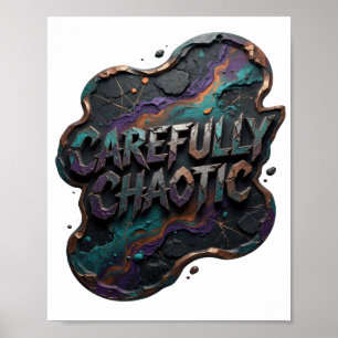Poster Roxo Ousado CAUTELOSAMENTE CAÓTICO