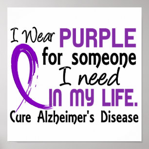 Poster Roxo para alguém que preciso de Alzheimer