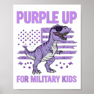 Poster Roxo Para Crianças Militares Bandeira Filho Milita