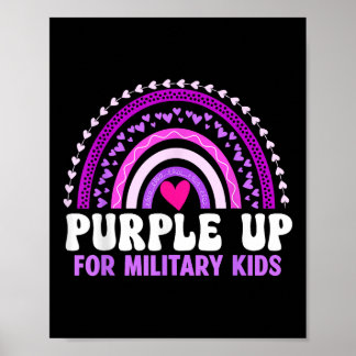 Poster Roxo Para Crianças Militares Filho Militar Mês R