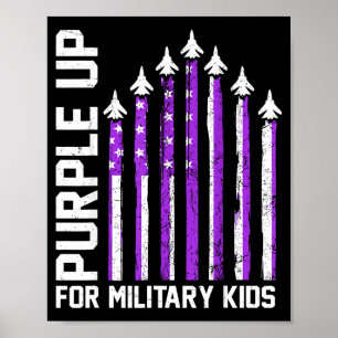 Poster Roxo para crianças militares toddler mulheres meni