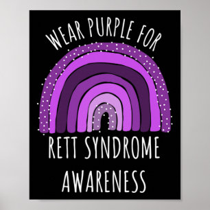 Poster Roxo Para Sindroma De Rett Sensor Mês De Rett