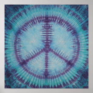 Pôster Roxo - Sinal de Paz Tie Dye