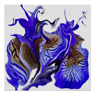 Pôster Roxos De Flor Roxo Iris