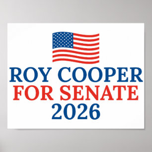 Poster Roy Cooper para Senado Eleição 2026