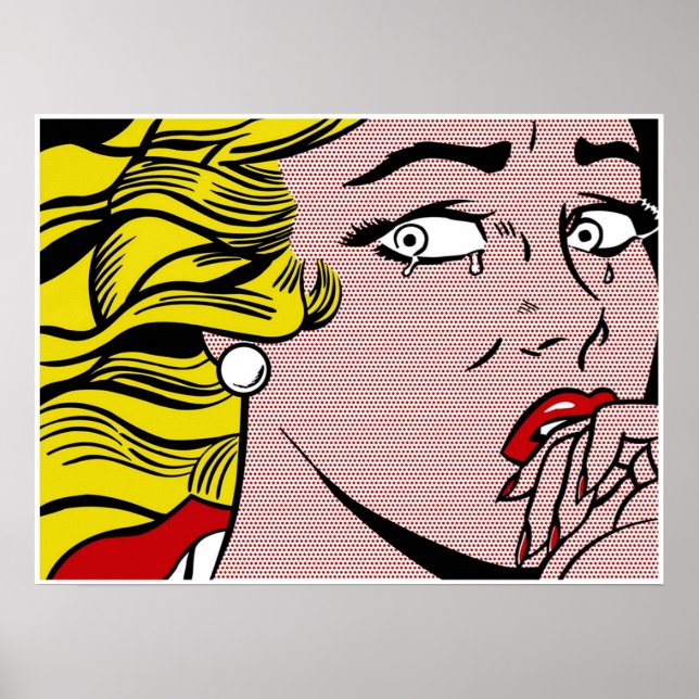 Poster Roy LIchtenstein - Garota Chorando (Frente)