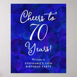 Poster Royal Blue Cheers para 70 anos de aniversário de 7