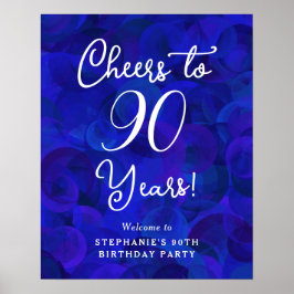 Poster Royal Blue Cheers para 90 anos de aniversário de 9