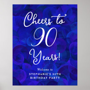 Poster Royal Blue Cheers para 90 anos de aniversário de 9