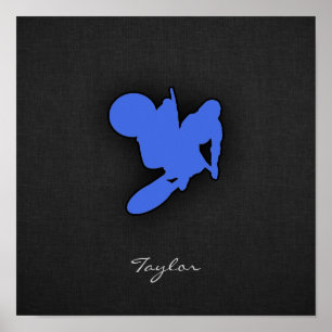 Pôster Royal Blue Motocross