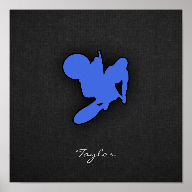 Pôster Royal Blue Motocross (Frente)