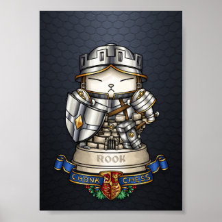 Poster Royal Cat Chess Rook Piece