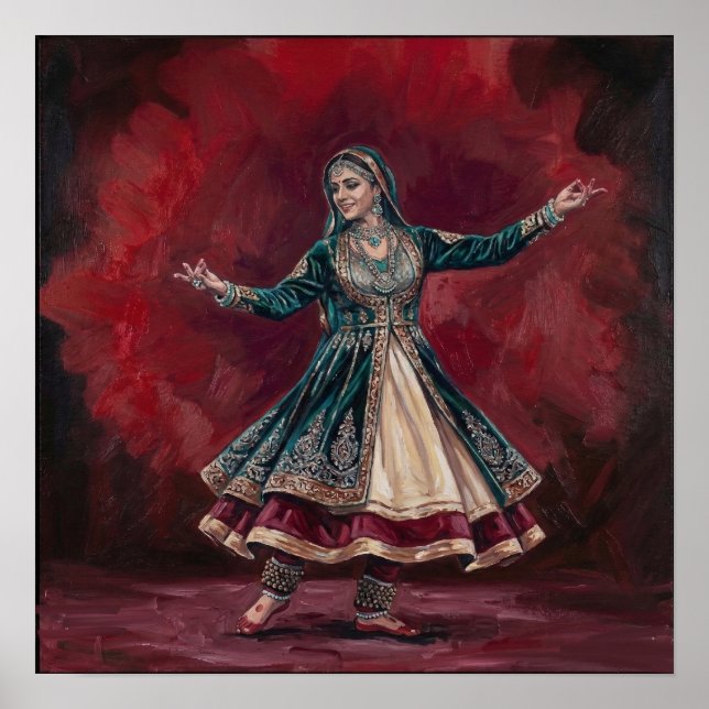 Poster Royal Kathak Mudra Classical Dance Heritage Art (Frente)