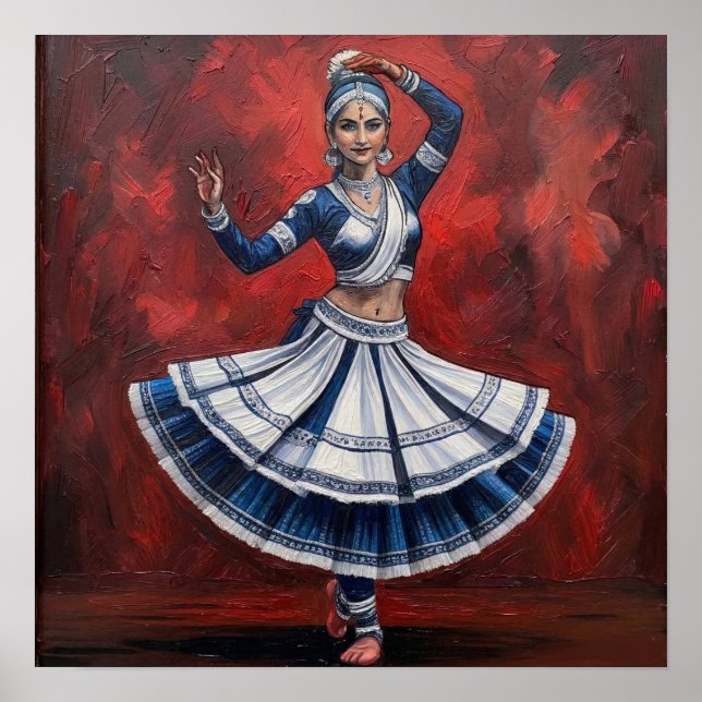 Poster Royal Kathak Mudra Classical Dance Heritage Art (Frente)