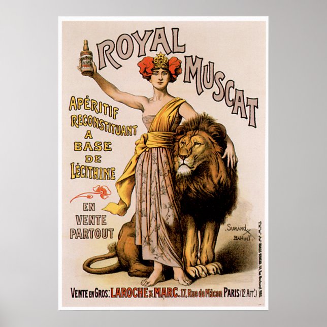 Poster Royal Muscat Vintage Beber Vinho E Arte (Frente)