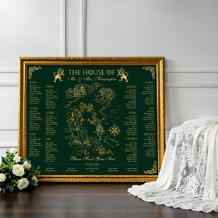 Poster Royal Muse Medieval Fantasy Wedding Map 13 Seating