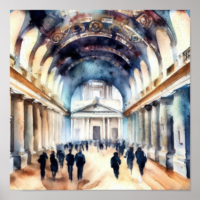 Poster Royal Naval College Painted Hall (B), de Londres, (Frente)