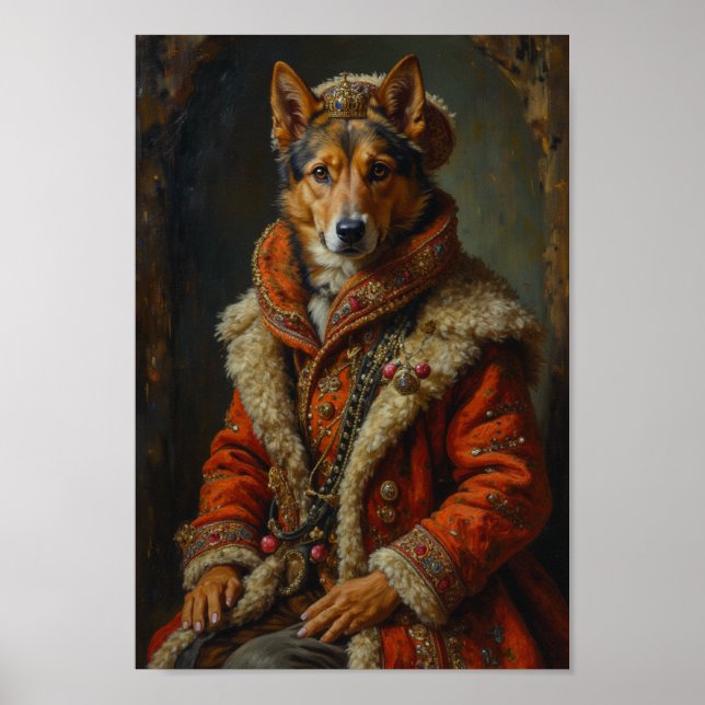 Poster Royal Norwegian Lundehund Portrait (Frente)