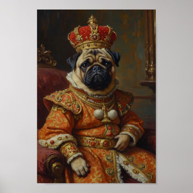 Poster Royal Pug Portrait (Frente)