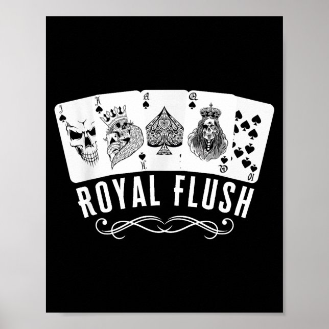 Poster Royal Spade Flush Skeleton King Queen Spades Ker G (Frente)