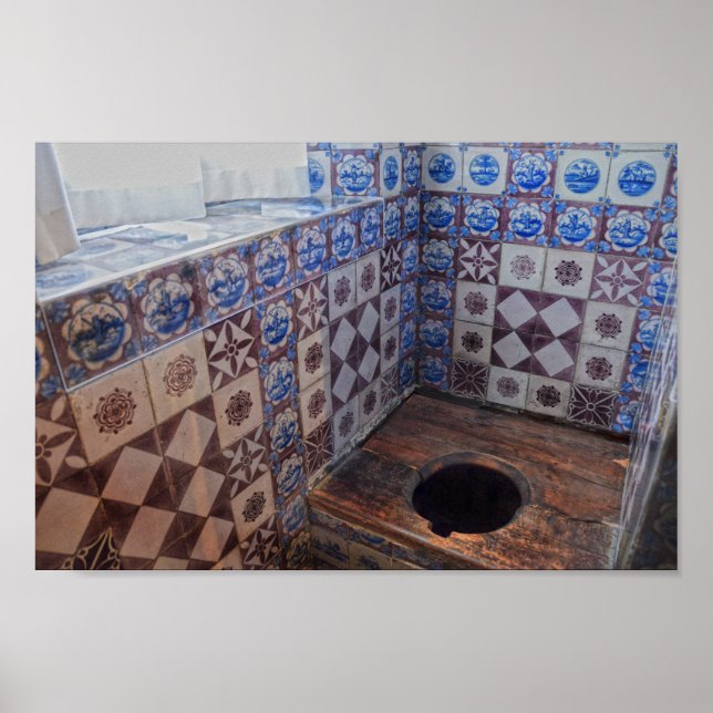 Poster Royal Toilet, Castelo de Rosenborg, Copenhaga Dina (Frente)