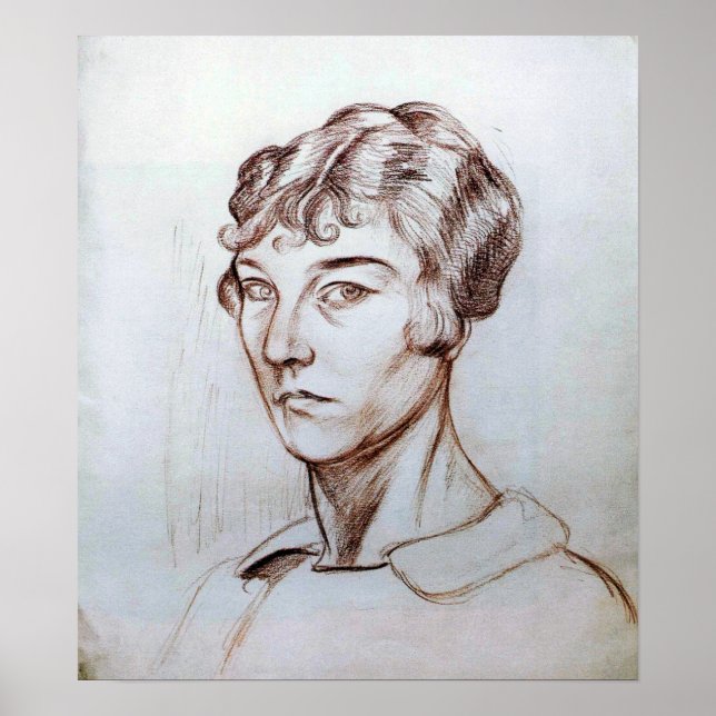 Poster Rozanova - autorretrato 1917 (Frente)