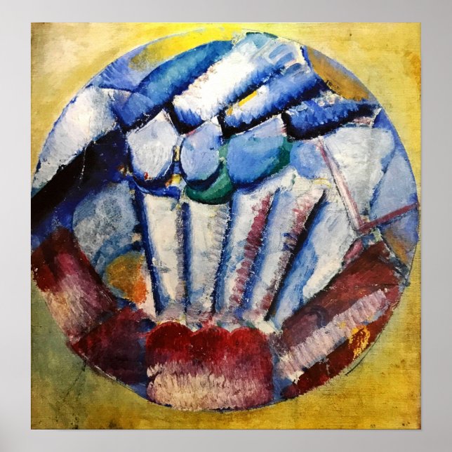 Poster Rozanova - Coloração Composição 1914 (Frente)