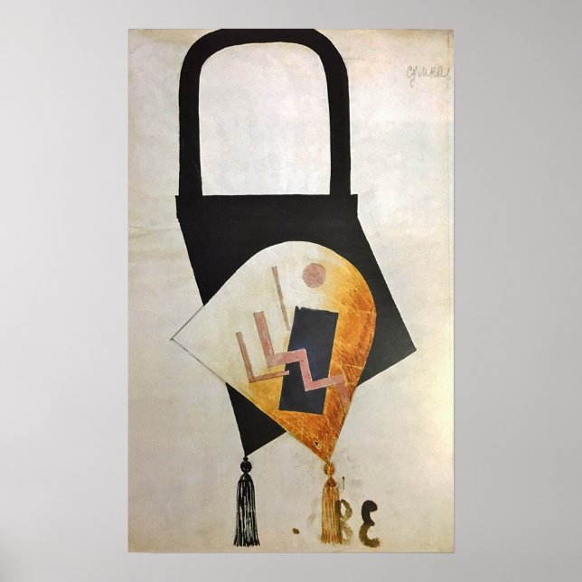 Poster Rozanova - Design do Saco Feminino 1917 (Frente)