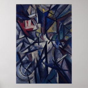 Poster Rozanova - Landscape Futurist Composition 1913