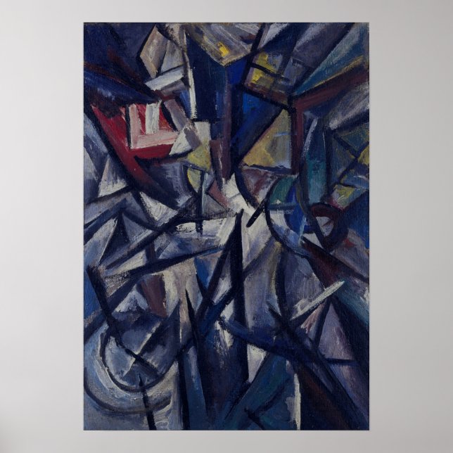 Poster Rozanova - Landscape Futurist Composition 1913 (Frente)