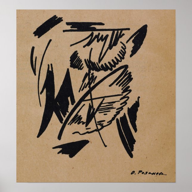 Poster Rozanova - União Da Juventude 1913 (Frente)