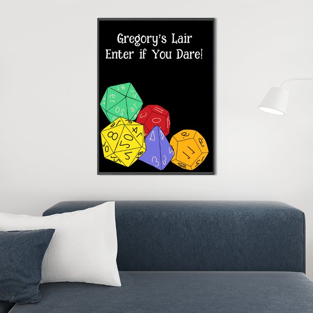 Poster RPG Gaming Dice, Conselho, Jogos Fantásticos Perso (Criador carregado)