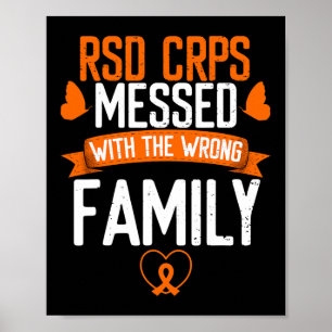 Poster RSD CRPS confuso família errada Orange Ribbon Awar